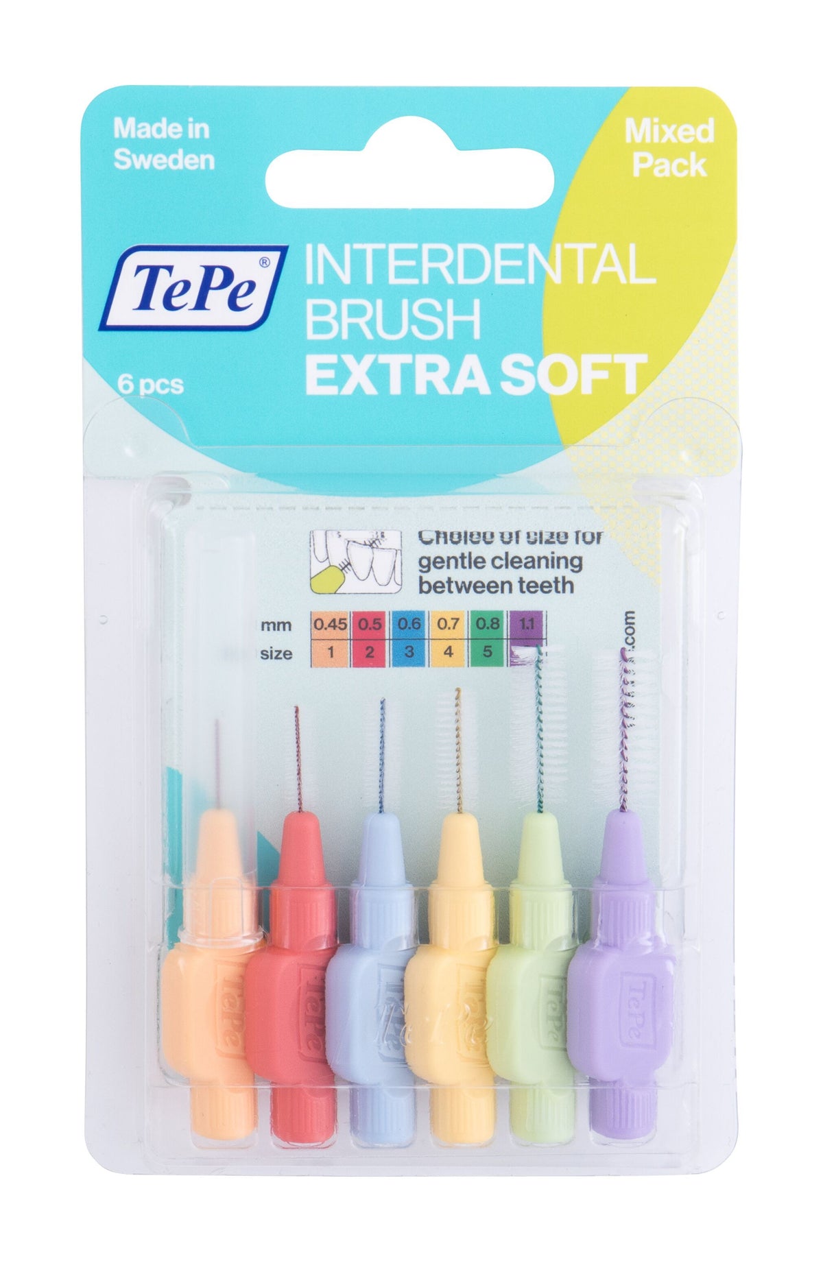 TePe Extra Soft Interdental Brush 6 ks Mixed Pack
