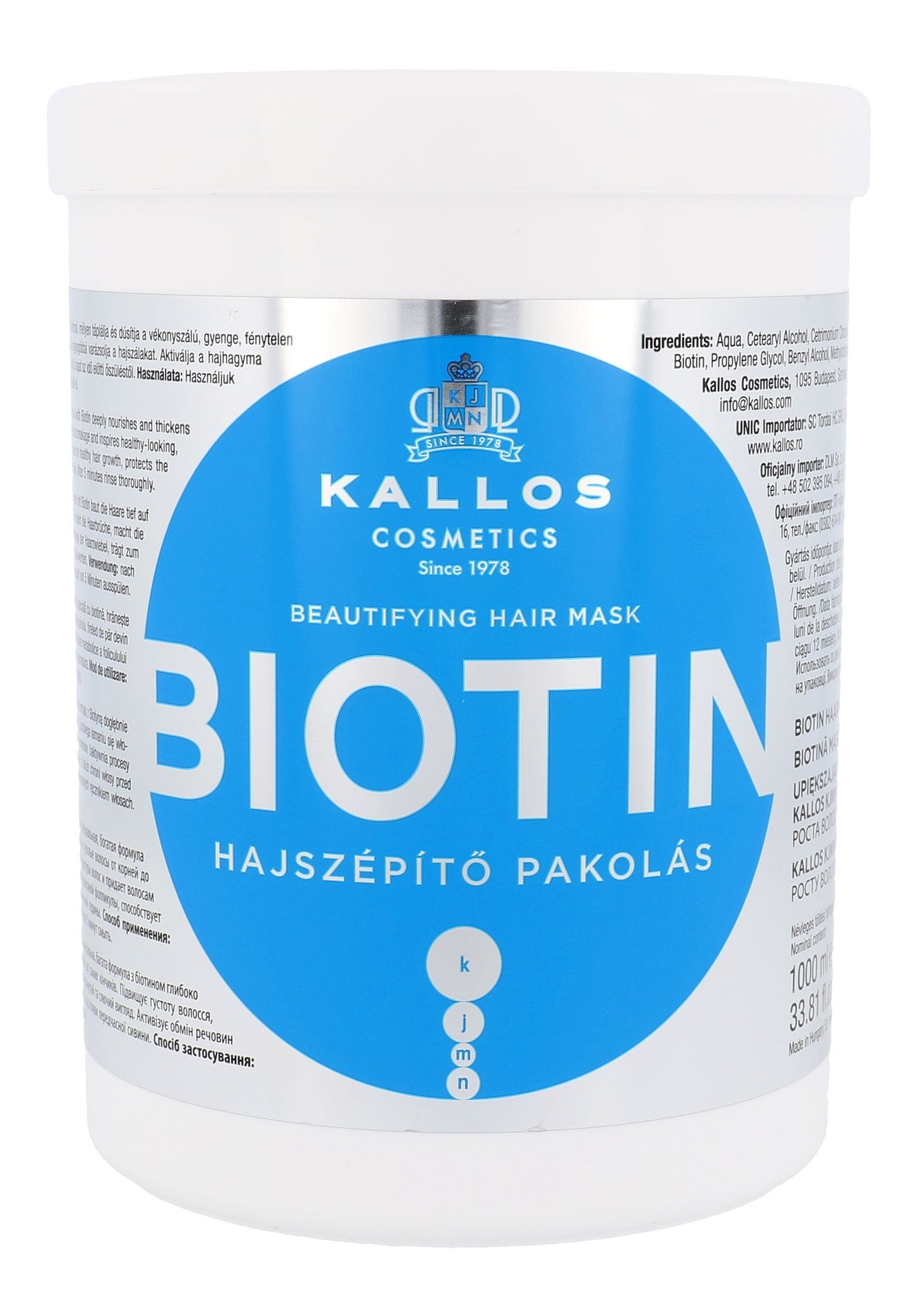 Kallos Cosmetics Biotin Hair Mask