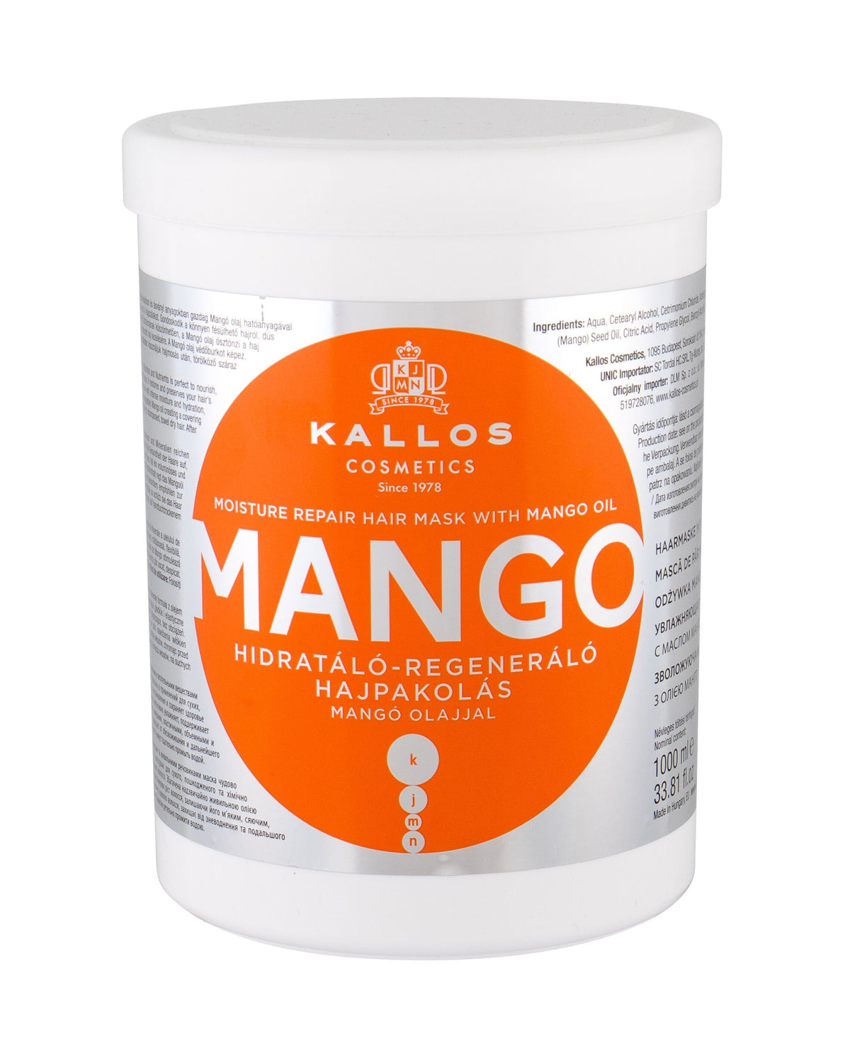 Kallos Cosmetics Mango Hair Mask